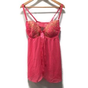 NWOT CACIQUE pink babydoll lingerie set